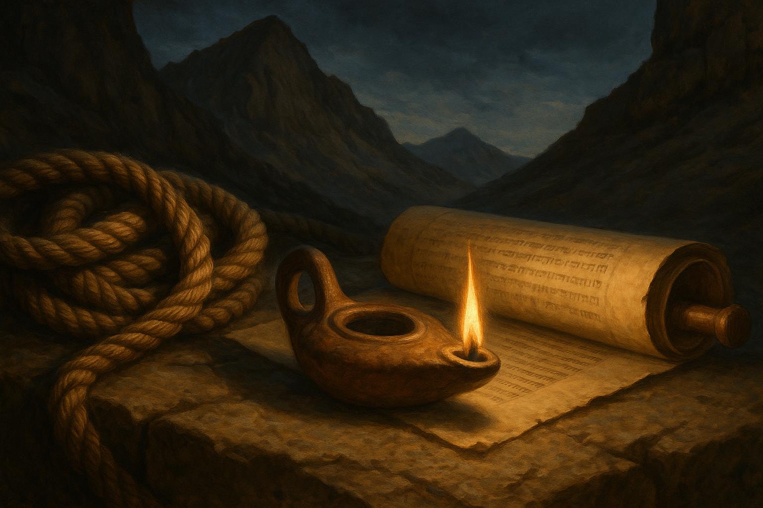 Spirit And Sanctification Showing Open Scroll,