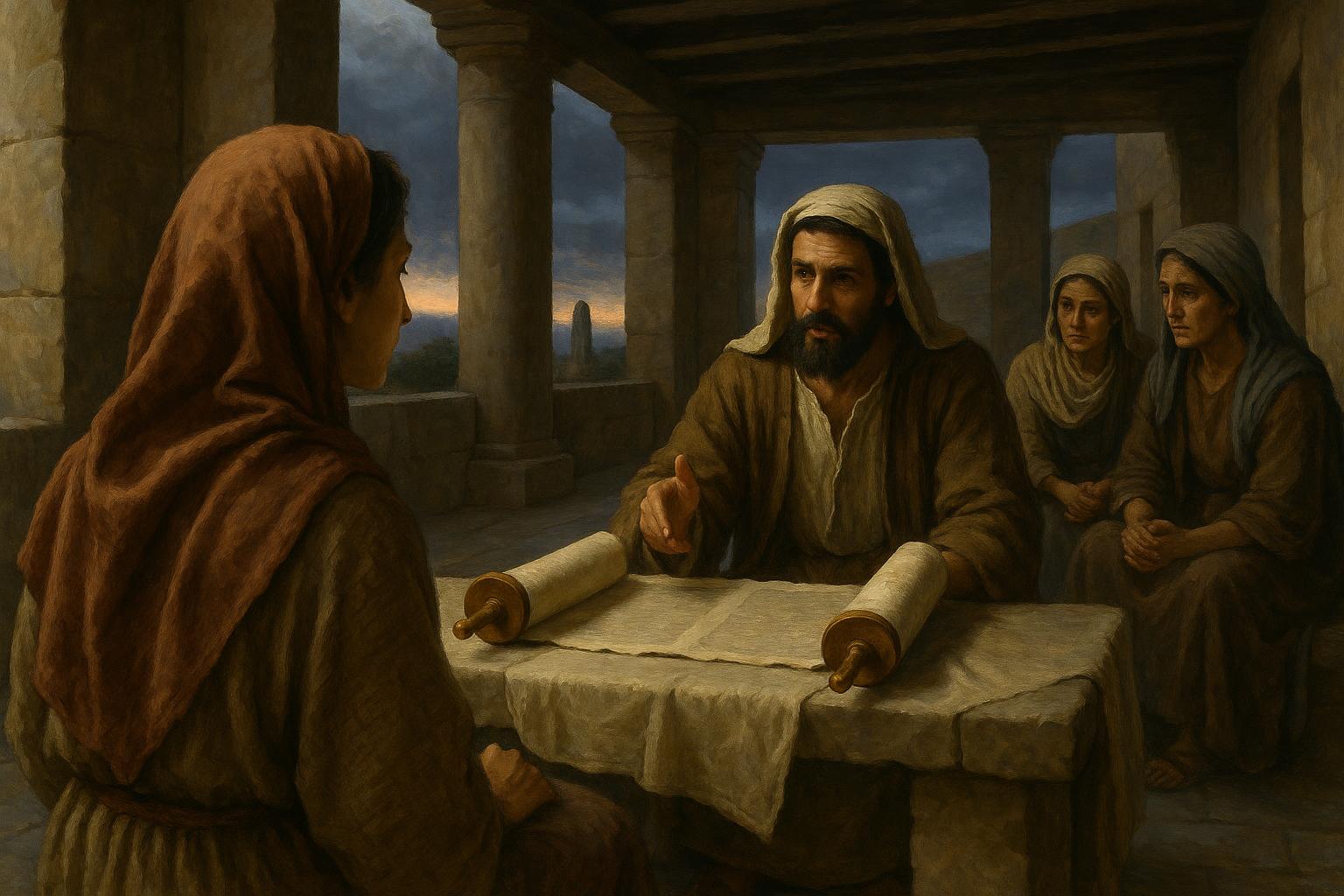 Scripture With Scripture Showing Scroll Table,