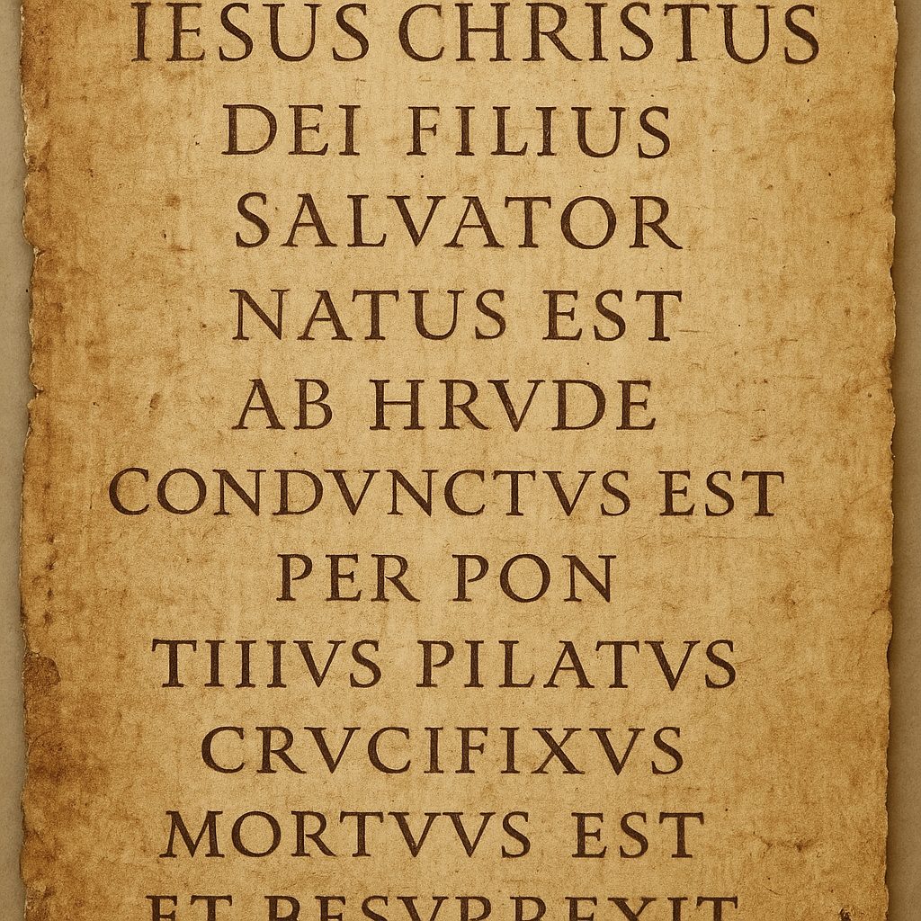 Ancient Roman manuscript referencing Jesus Christ